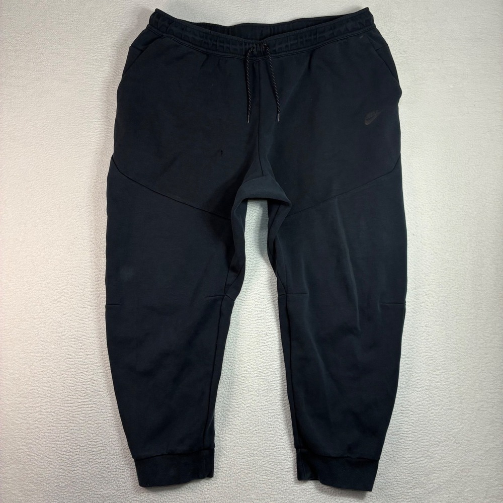 Nike Tech Fleece Joggers Men 3XLT Black Tapered Sweatpants Cuffed CU4495-010